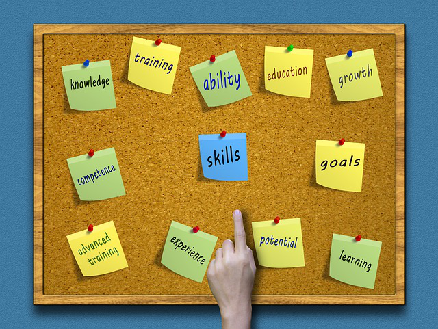 picture of a board with sticky notes